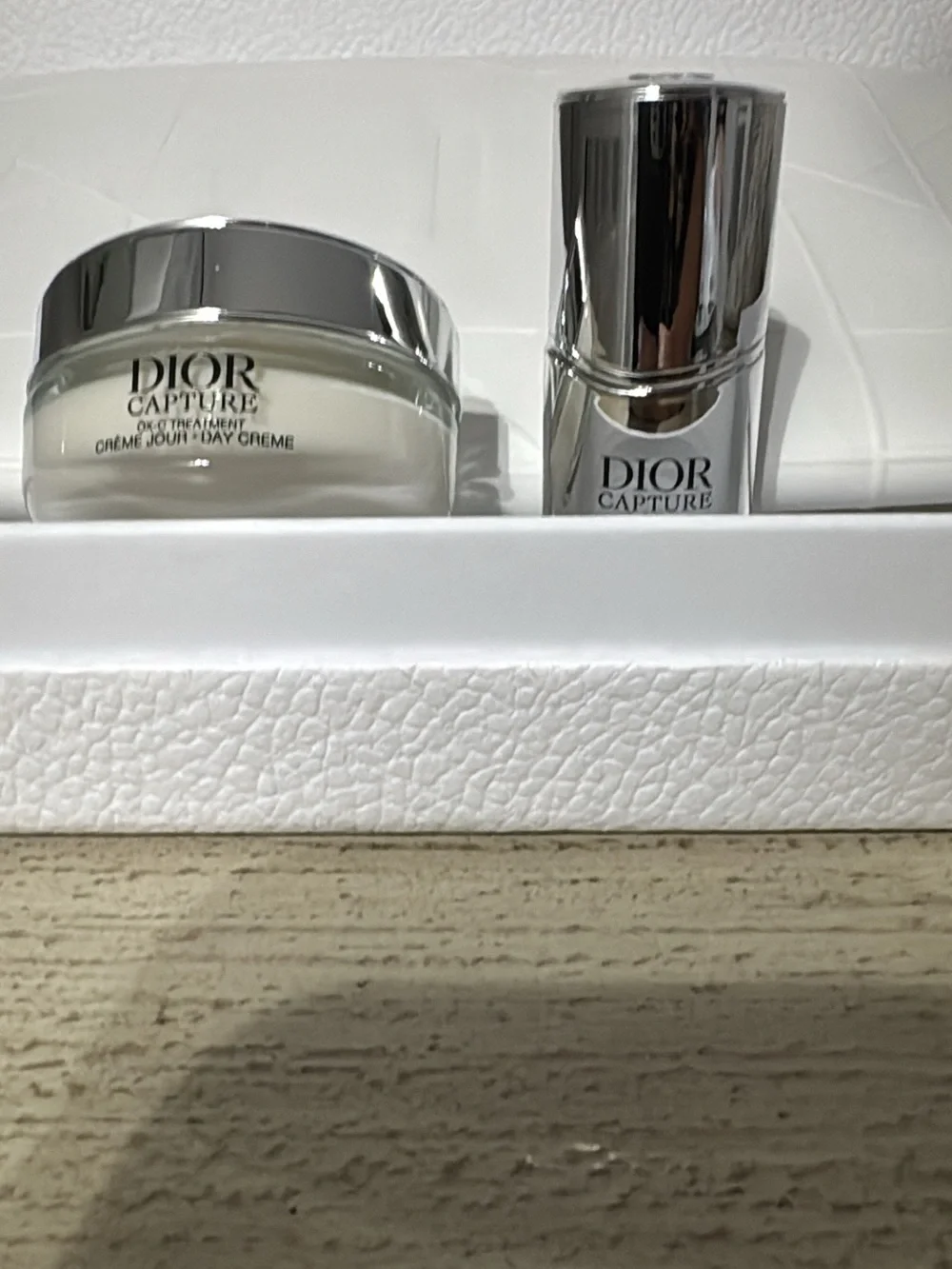 Dior Capture Totale Moisturizer & Serum - White and Silver Gold status